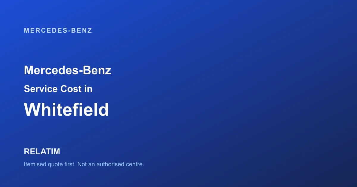 Mercedes-Benz Service Cost in Whitefield, Bangalore